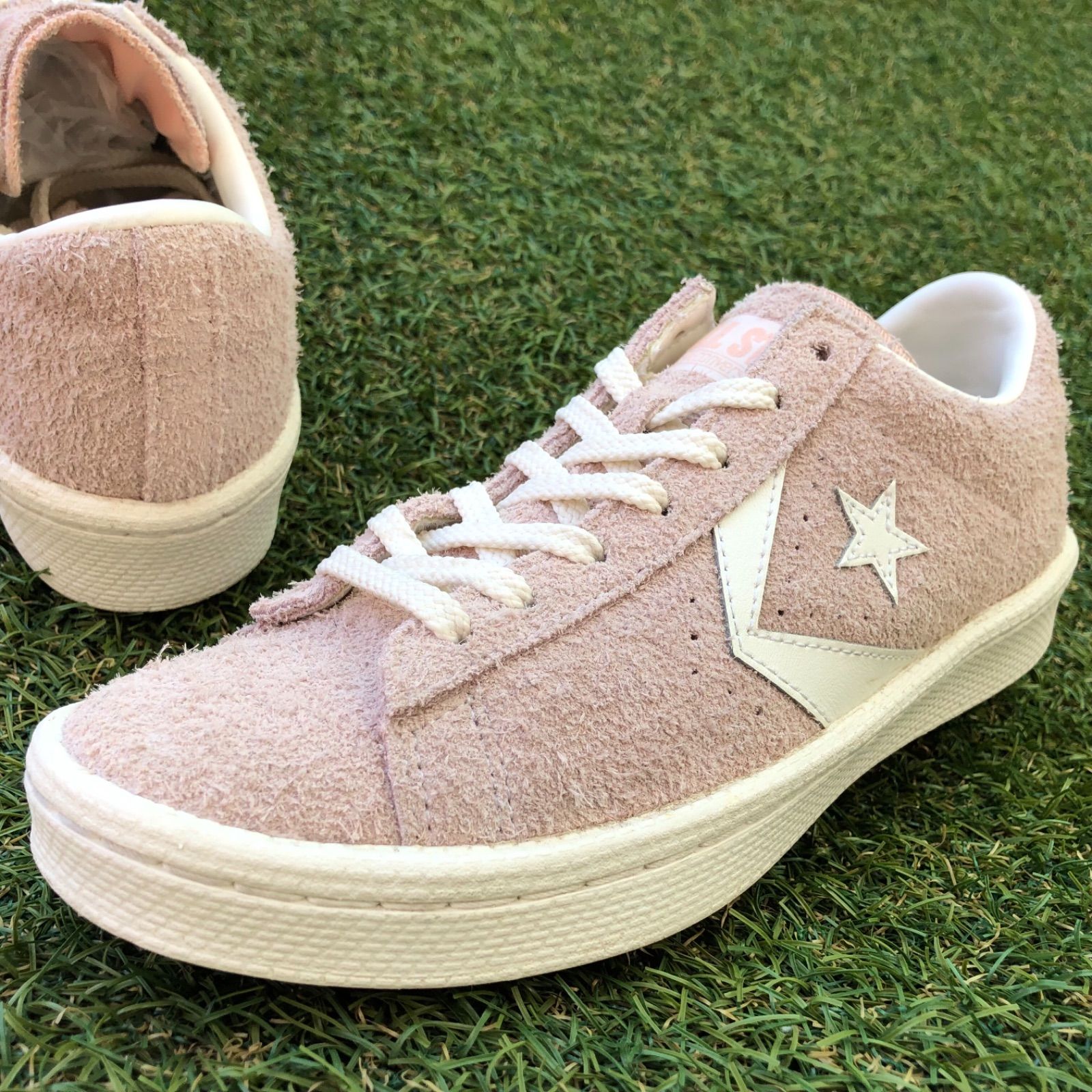 靴/シューズ美品23 converse プロレザー スエード オックス C407