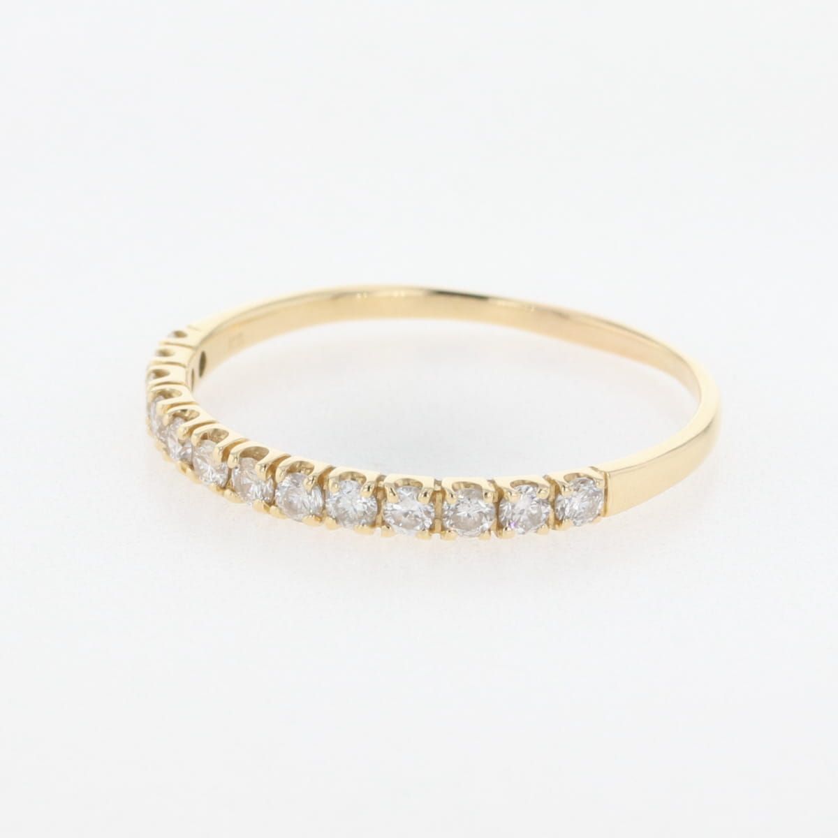 メレダイヤ デザインリング YG イエローゴールド 指輪 リング 16号 K18 ダイヤモンド レディース