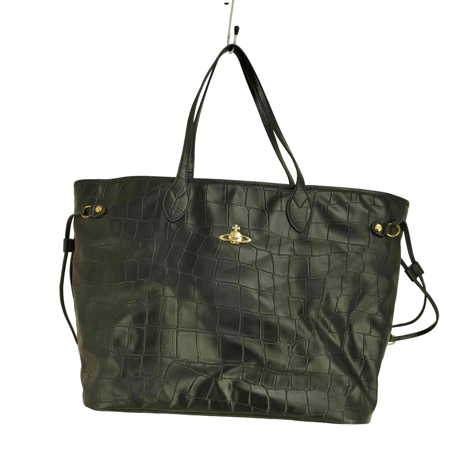 ヴィヴィアンウエストウッドロンドン Vivienne Westwood LONDON オーブロゴ クロコ型押し レザー トートバッグ レディース 表記無