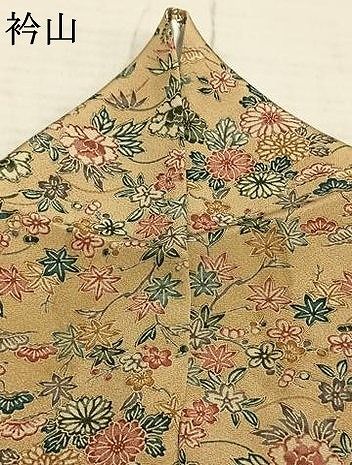 平和屋着物▽上質な小紋　単衣　型染め　草花文　正絹　逸品　AABA7519fy 平和屋着物▽上質な小紋 単衣 型染め 草花文 正絹 逸品 AABA7519fy