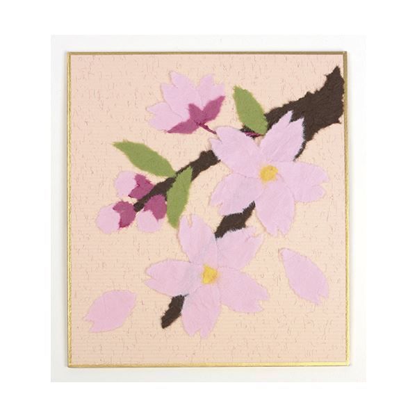 まとめ 藤久 和紙でつくるちぎり絵ミニ 春 桜
