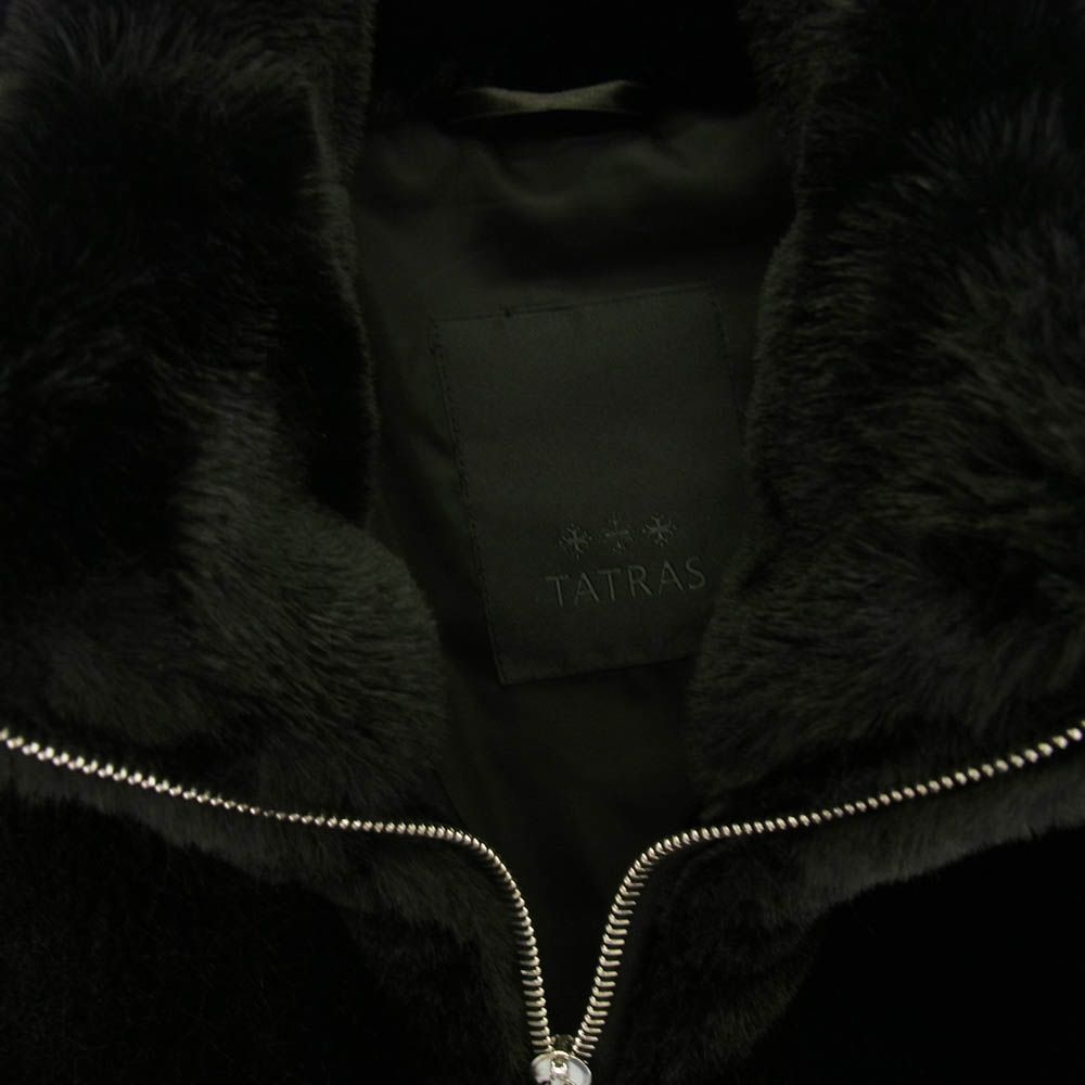TATRAS タトラス 23AW MTAT23A4857 ASTONI  アストーニ スタンドカラー フェイクファー ボアブルゾン ジャケット ブラック系 03【美品】【中古】