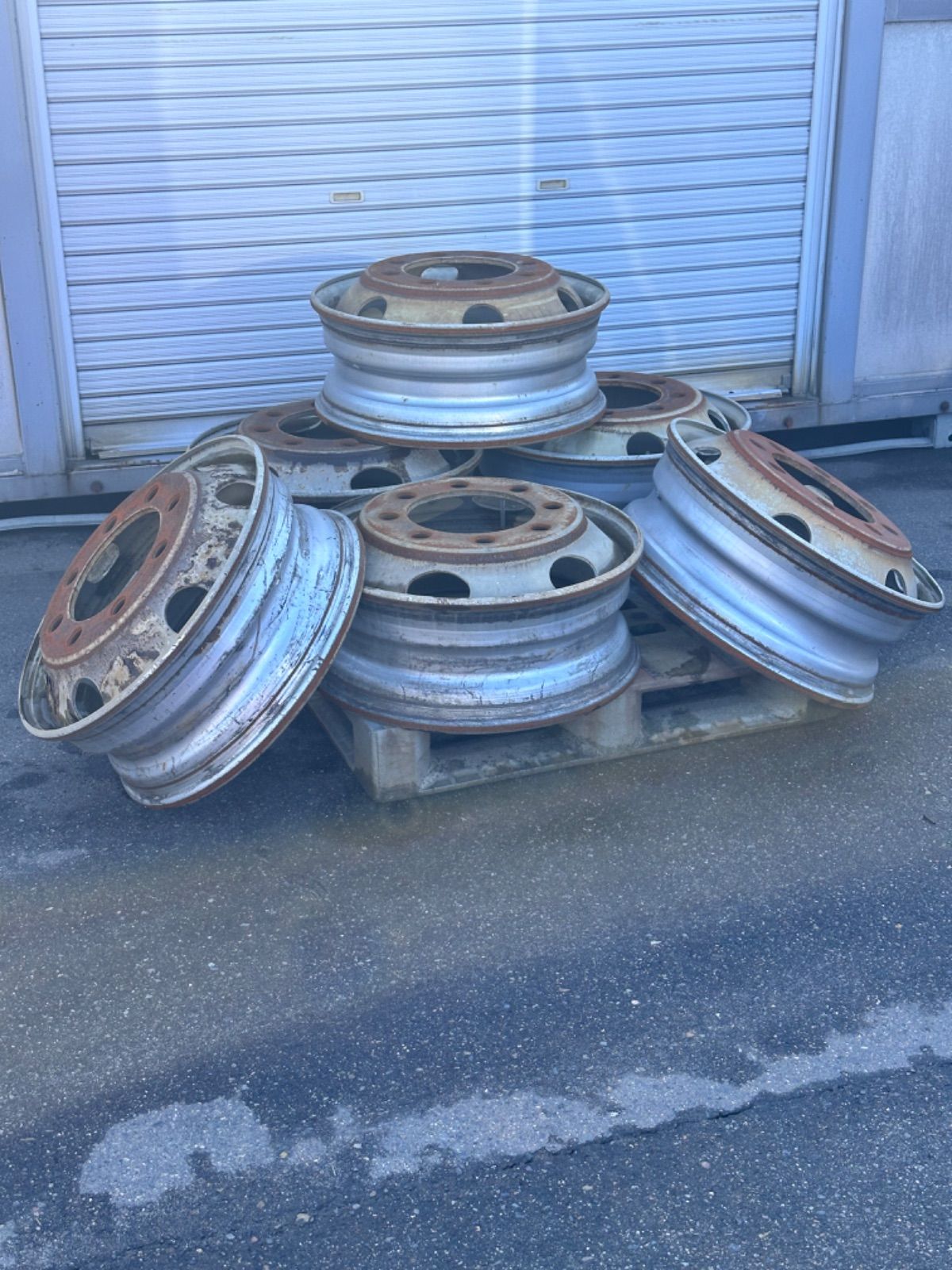 大型トラック ホイール ２２.５×７.５０ ６本 ８穴 鉄 スチール