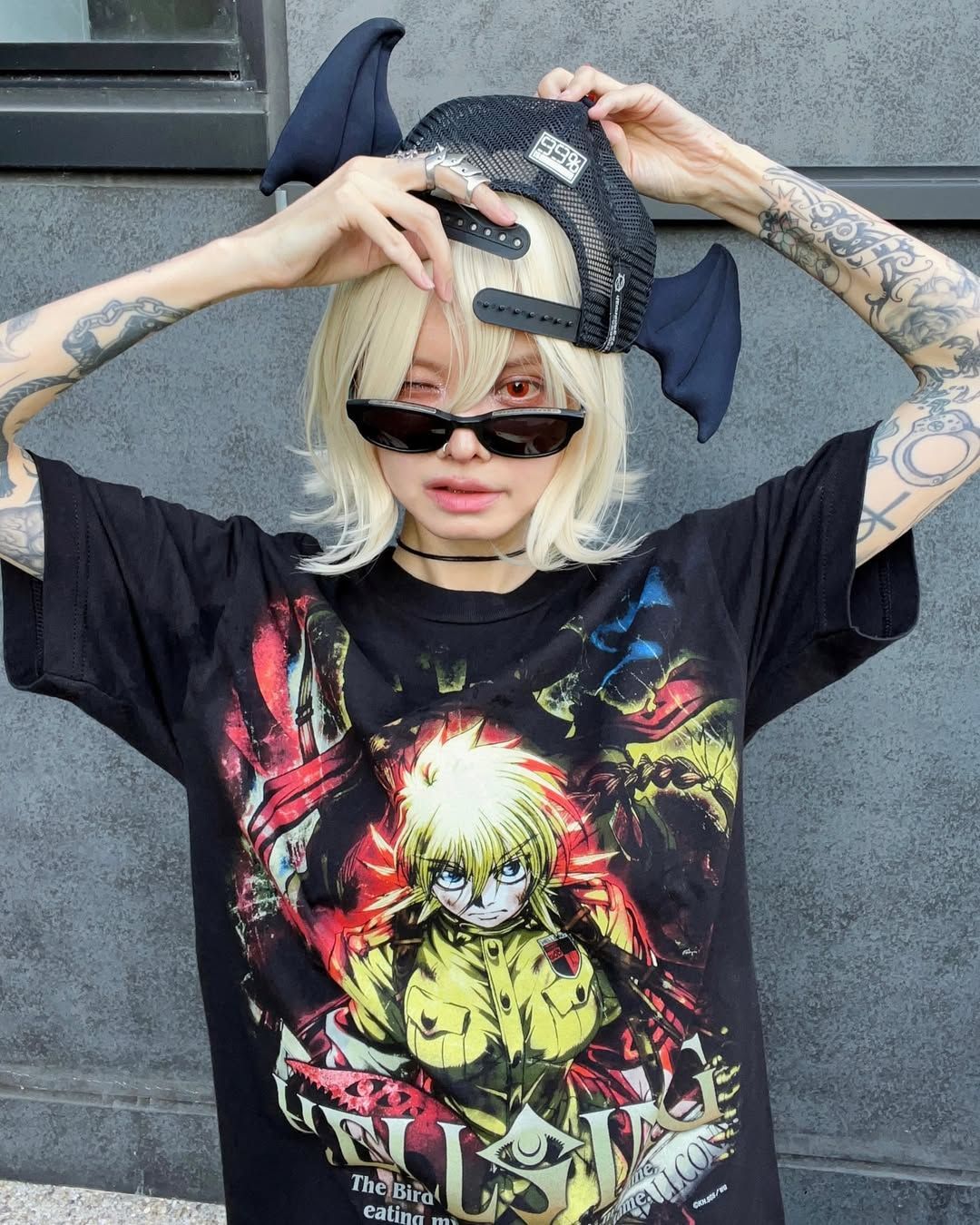HELLSING　セラス・ヴィクトリア×GEEKS RULE Tシャツ　L GRU25S-TS11-BK-M-01.jpg?v=