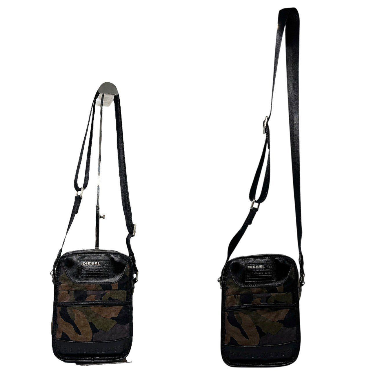 DIESEL ディーゼル　ショルダーバッグ　y2k 肩掛け　ナイロン×レザー　黒 DIESEL(ディーゼル) 00's Archive nylon shoulder bag ナイロン