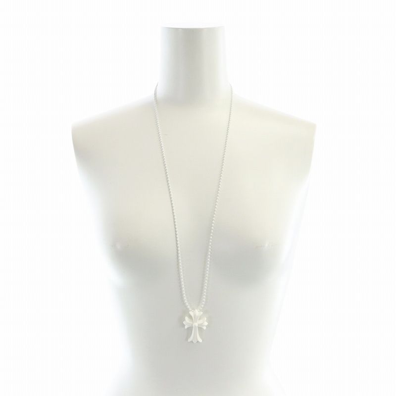 CHROME HEARTS クロムハーツ ラバークロス ネックレス ホワイト