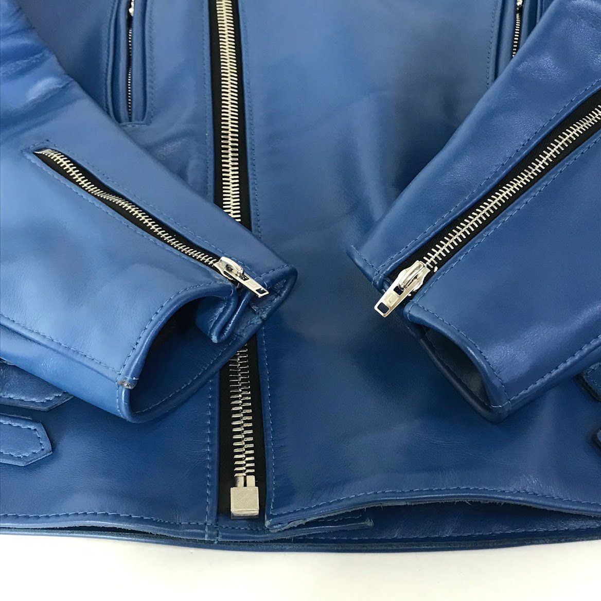 倉吉店 LEWIS LEATHER ルイスレザー レザー LIGHTNING TIGHT FIT レザージャケットホースハイド ライダース 391T ブルー サイズ 38 93 KANDAIZUMI_COM