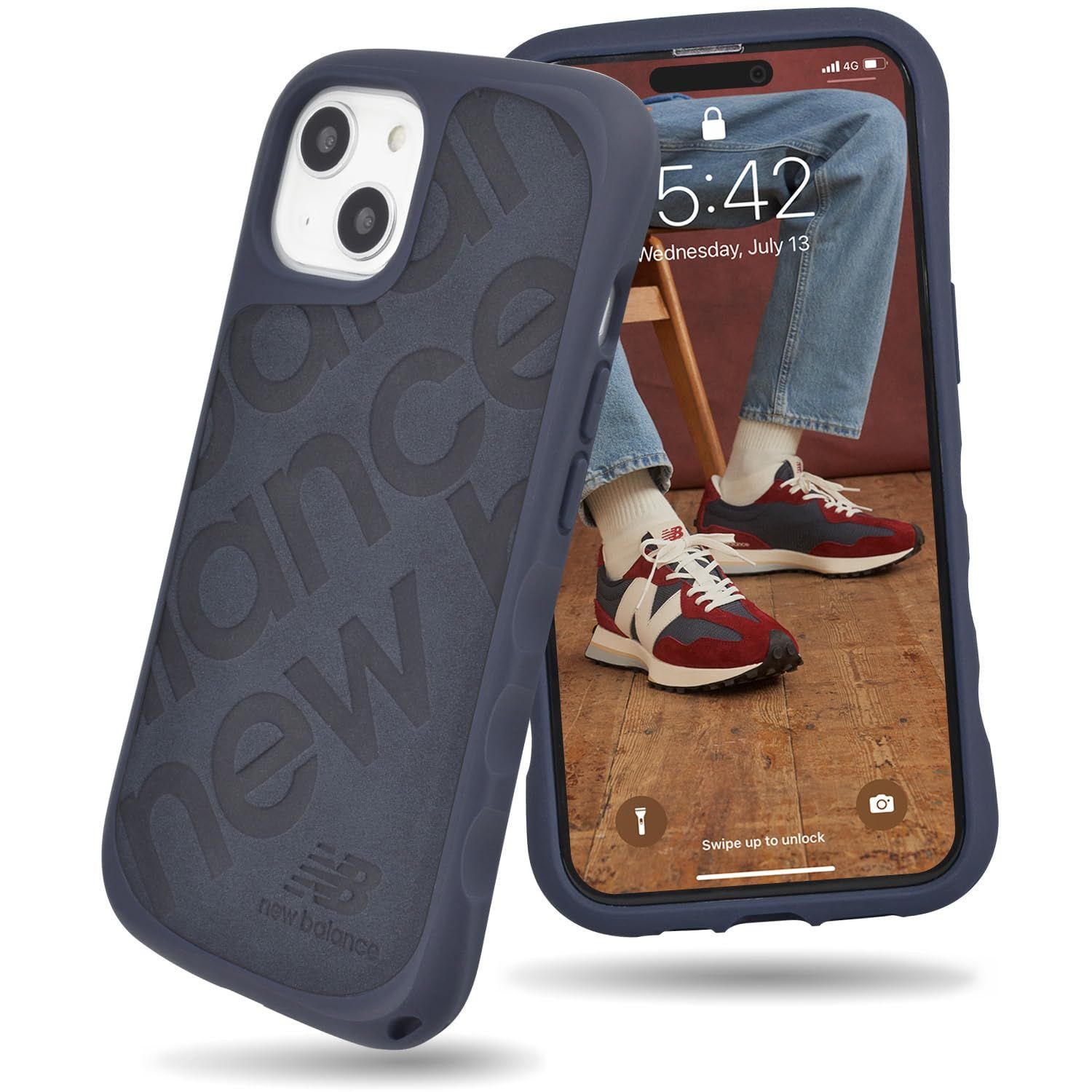 【 New Balance 正規品 】 iPhone15 対応 ケース 耐衝撃 米軍MIL規格 ワイヤレス充電対応 ブランド スマホケース アイフォン15用 iiPhone 15用ケース 6.1インチ 「 背面/スタンプロゴ 」 ニュー バランス 