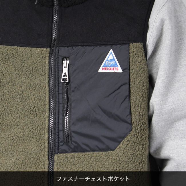 ポリエステル100％新品未使用】ケープハイツ Cape HEIGHTS フリース ベスト メンズ OLIVE ...