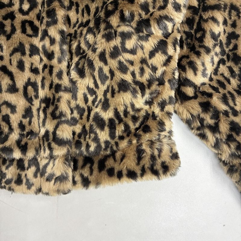 【80s vintage】ジップアップブルゾン　レオパード柄　短丈 y2k 古着 ◇ GYDA ジェイダ ブルゾン レオパード柄 ボアジャケット