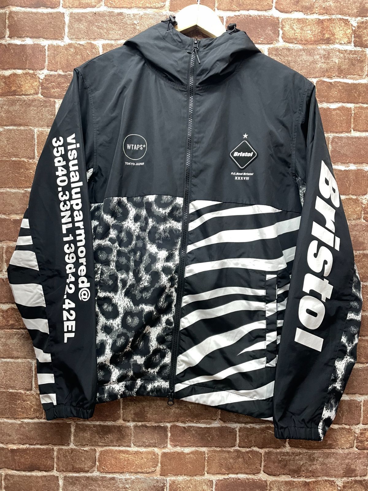 WTAPS ダブルタップス ×FCRB ZEBBRA SEPARATE PRACTICE JACKET エフシーレアルブリストル ゼブラ ジップアップ  トラック ジャケット ブラック FCRB-178118 - ジャケット/アウター