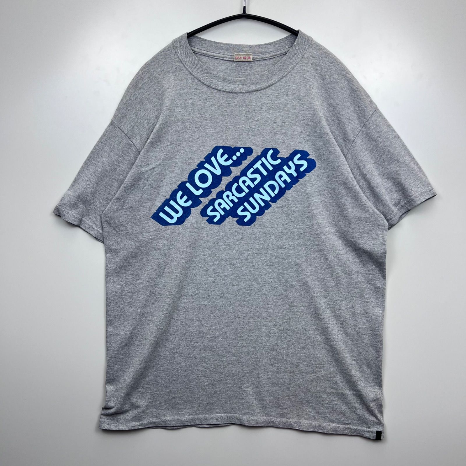 SARCASTIC 00s LOVE tee t shirts grey USA L サキャスティック
