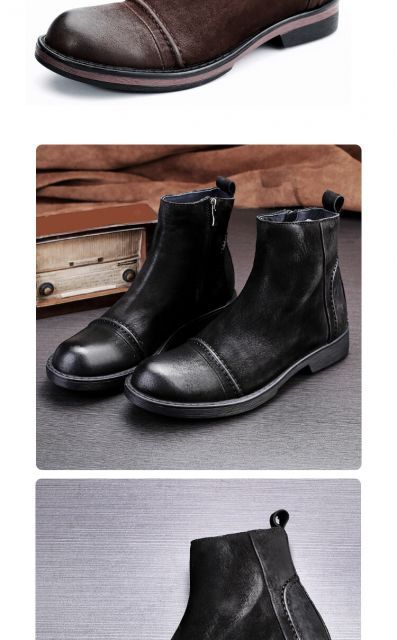  種類7 ブラウン 24.5 cm ブーツ ショートブーツ メンズ 本革 スエード サイドジッパー 感 大人 カジュアル 通気性 柔らかい シンプル マットアッパー ブラック サイズ24.0〜27.0 ウエスタンブーツ ブーツ 革靴