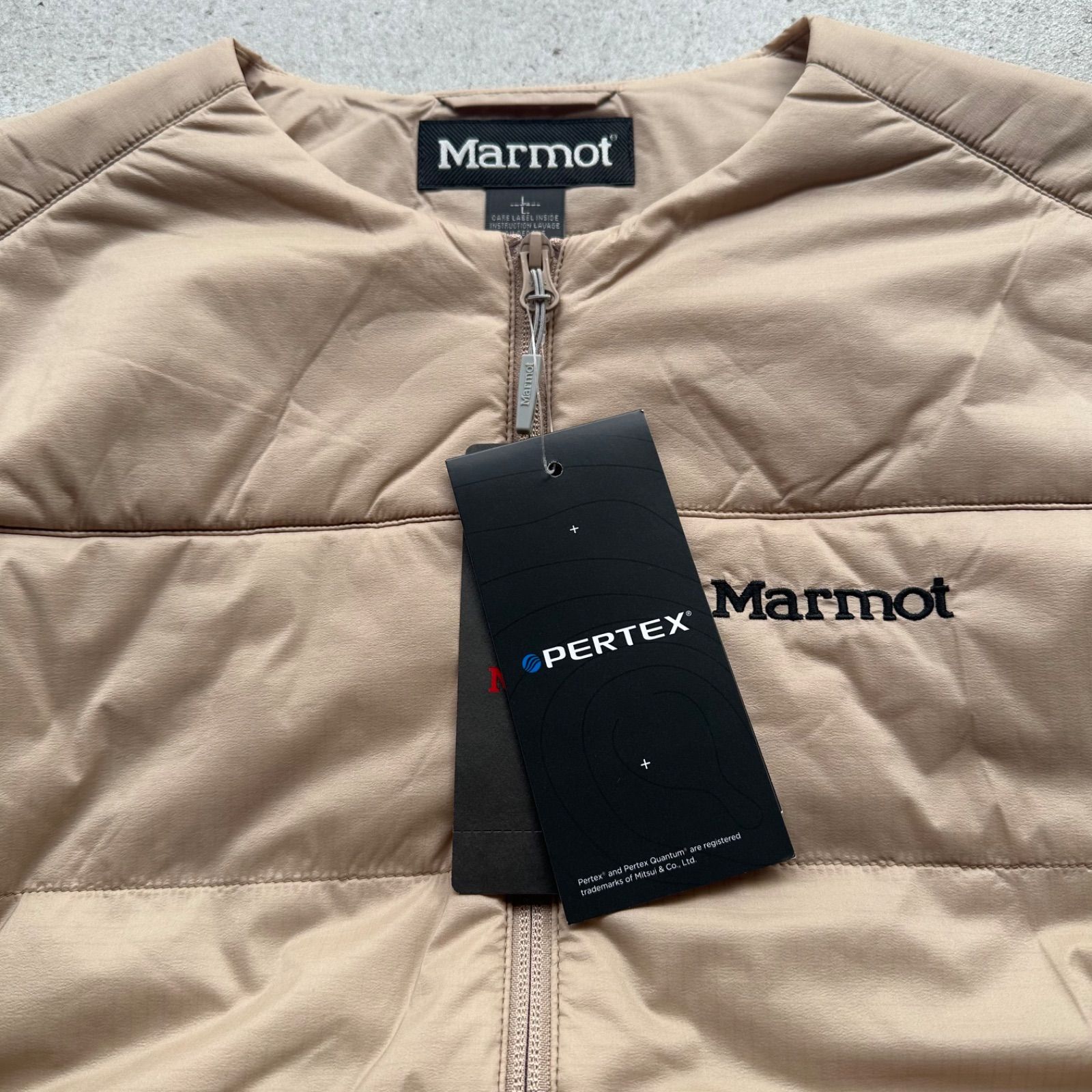Marmot マーモット ノーカラー インナーダウン 中綿ジャケット 