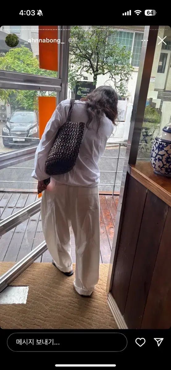 カーブパンツ 白