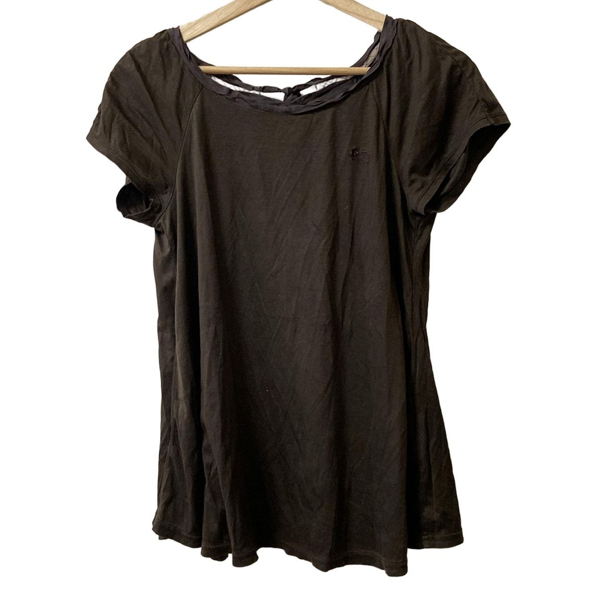 Burberry Blue Label バーバリーブルーレーベル 半袖カットソー サイズ38 M レディース - ダークブラウン クルーネック