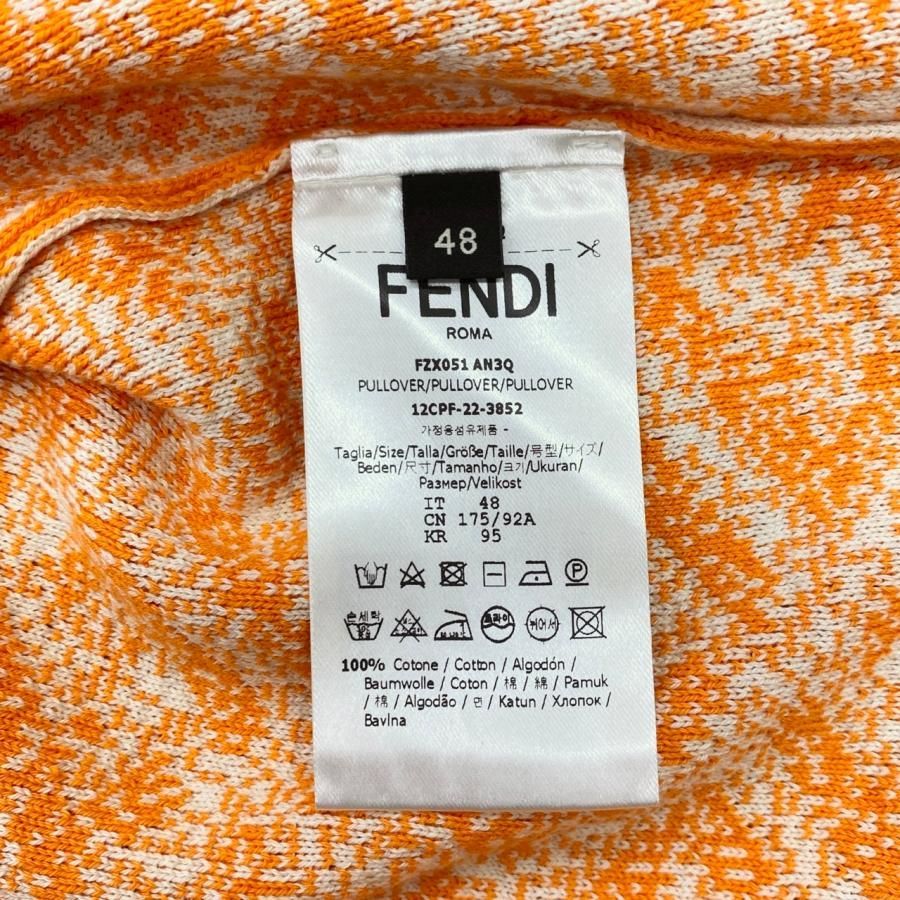 ☆E4350 フェンディ 半袖セーター クールネックニット FZX051