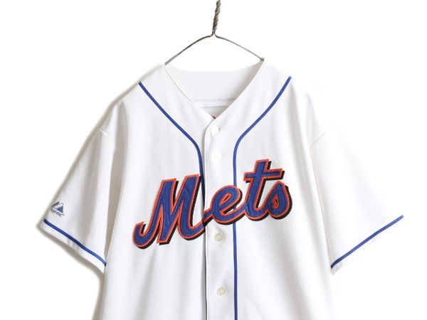 MLB Majestic メッツ ベースボール シャツ L ユニホーム 大リーグ