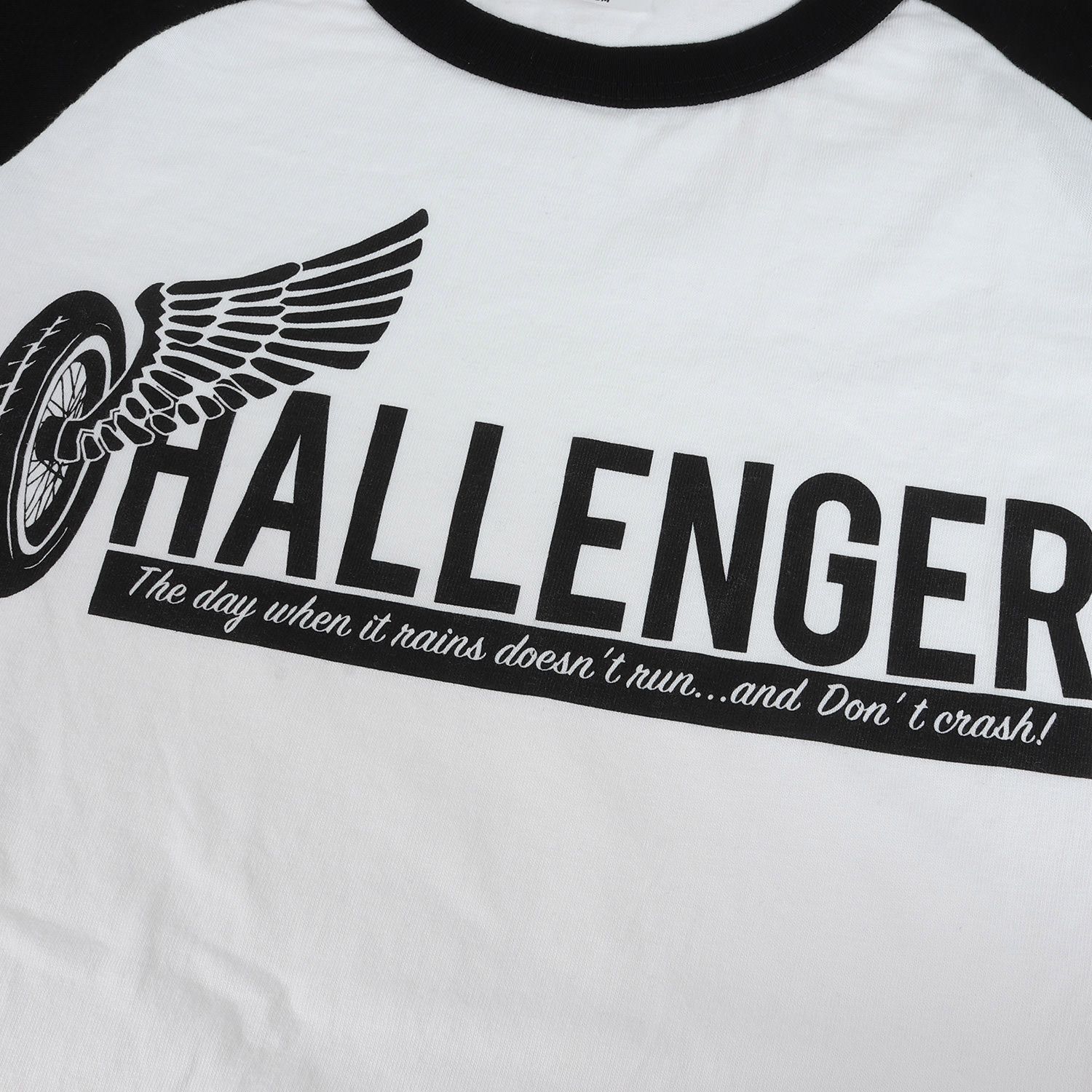 美品 CHALLENGER チャレンジャー Tシャツ ホイールロゴ 7分袖 ラグラン