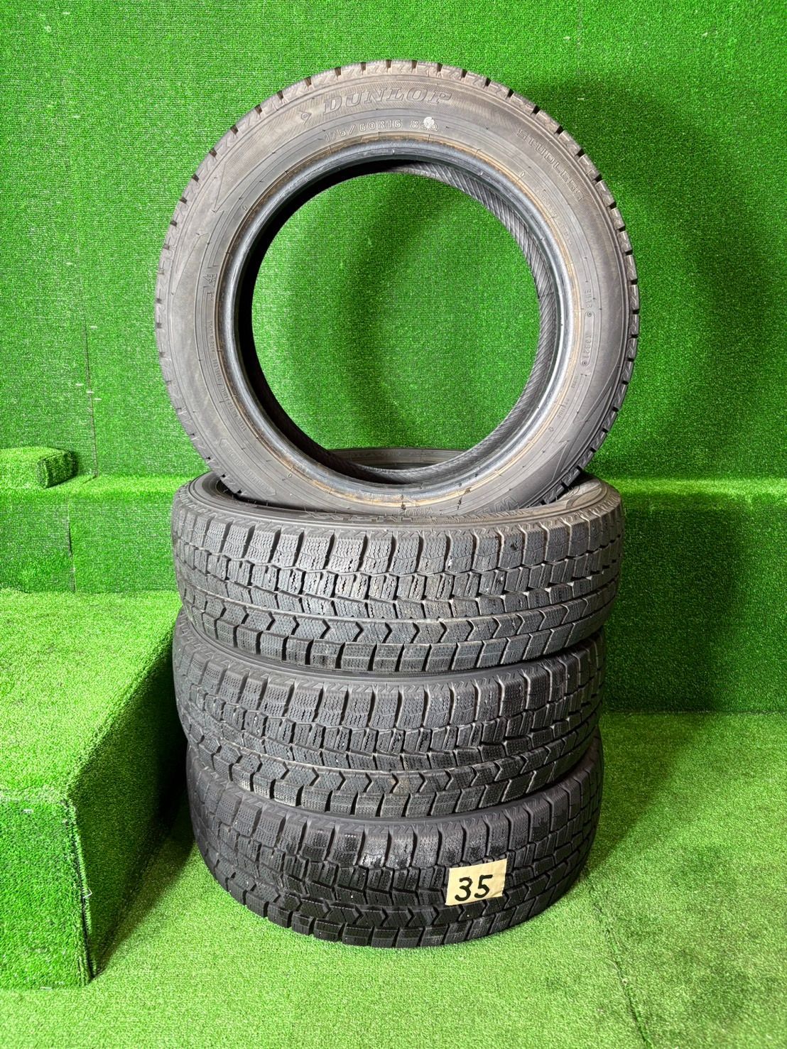 2022年製155⁄65R13バリ山！中古スタッドレスタイヤ4本 冬タイヤ ⑦2023