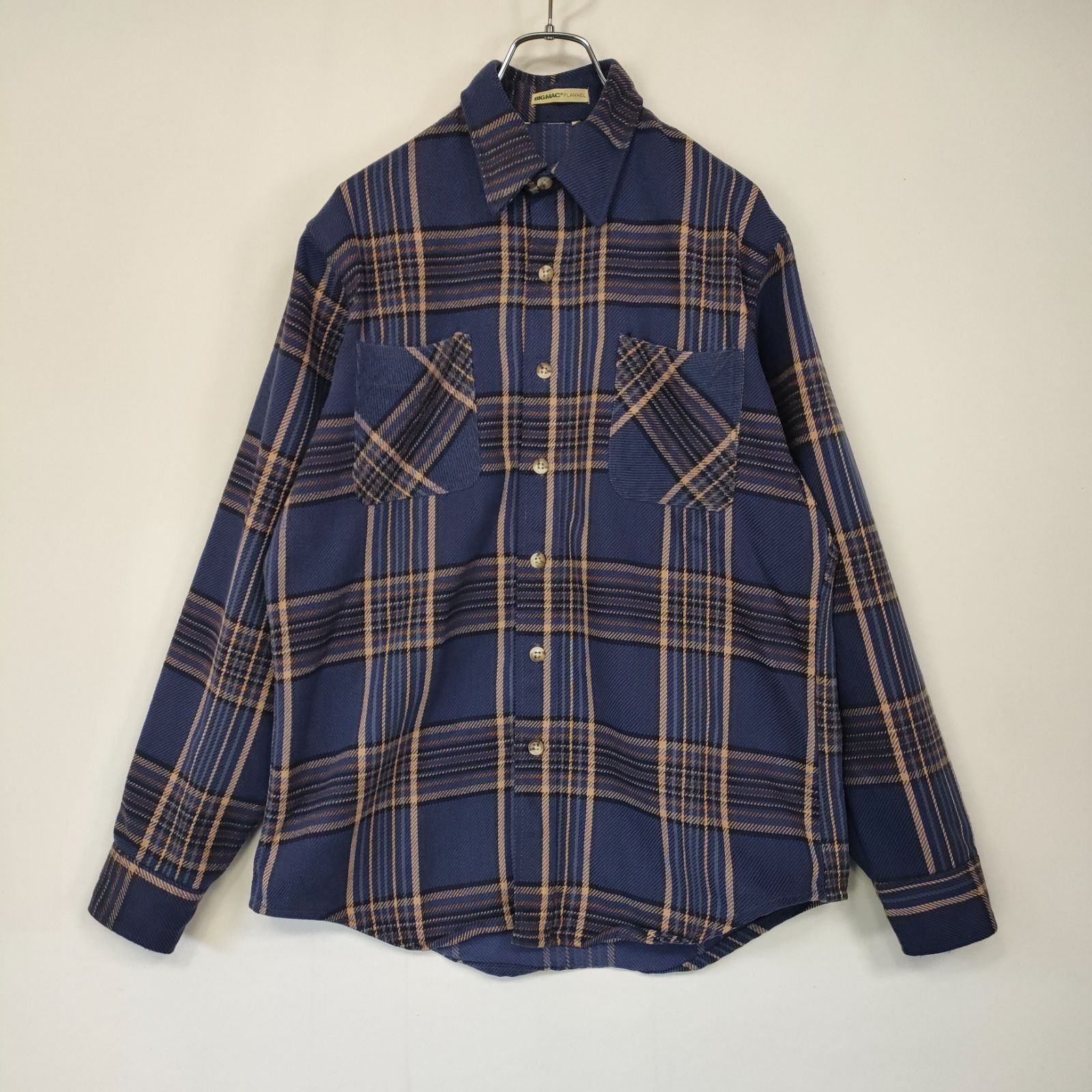 70s BIG MAC L/S ネルシャツ USA製 Size M コットンシャツ JC Penney