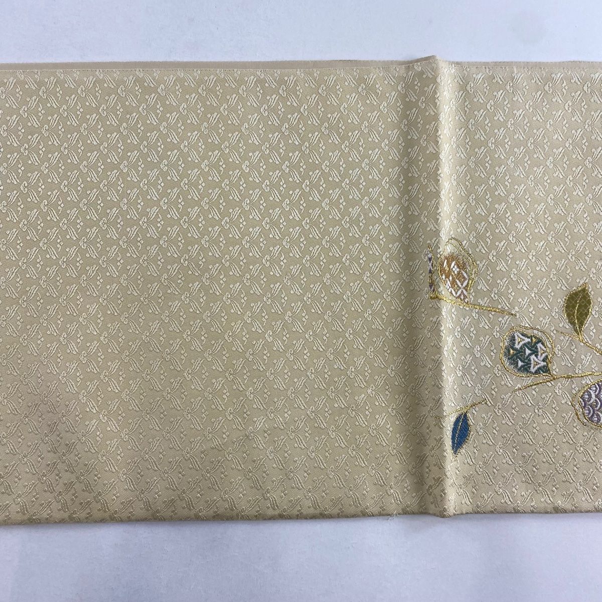 袋帯 美品 名品 枝花 金糸 箔 薄黄 六通 正絹 【中古】 - メルカリ
