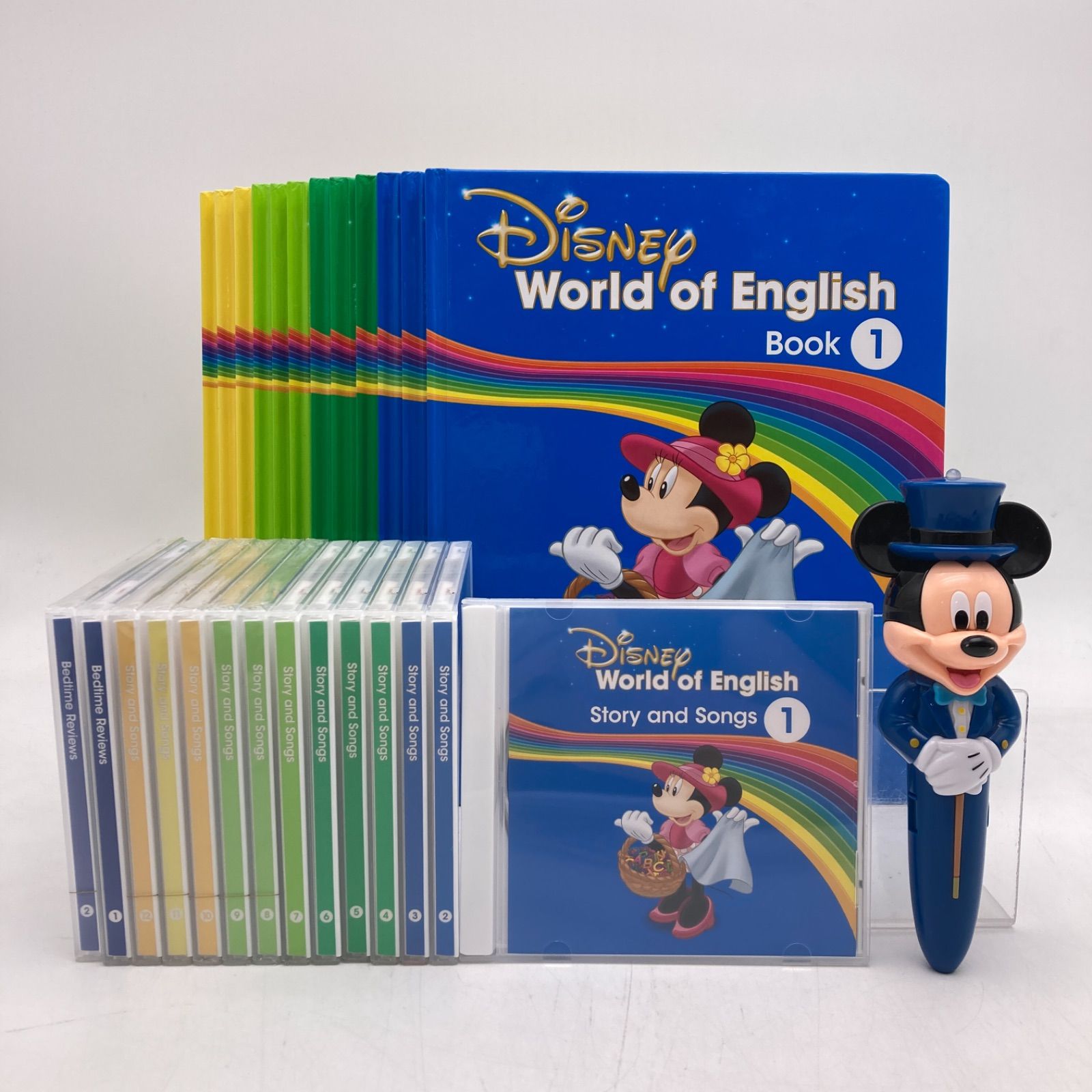 DWE メインプログラム等セット ディズニー英語システム ワールドファミリー DWE ディズニー英語システム メインプログラムフルセット 未使用多数