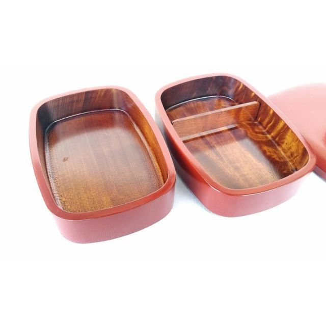 弁当箱 木製 本漆塗 後藤塗 二段小判弁当 18cm 内すり漆 香川漆器 弁当箱 木製 本漆塗 後藤塗 二段小判弁当 18cm 内すり漆 香川漆器