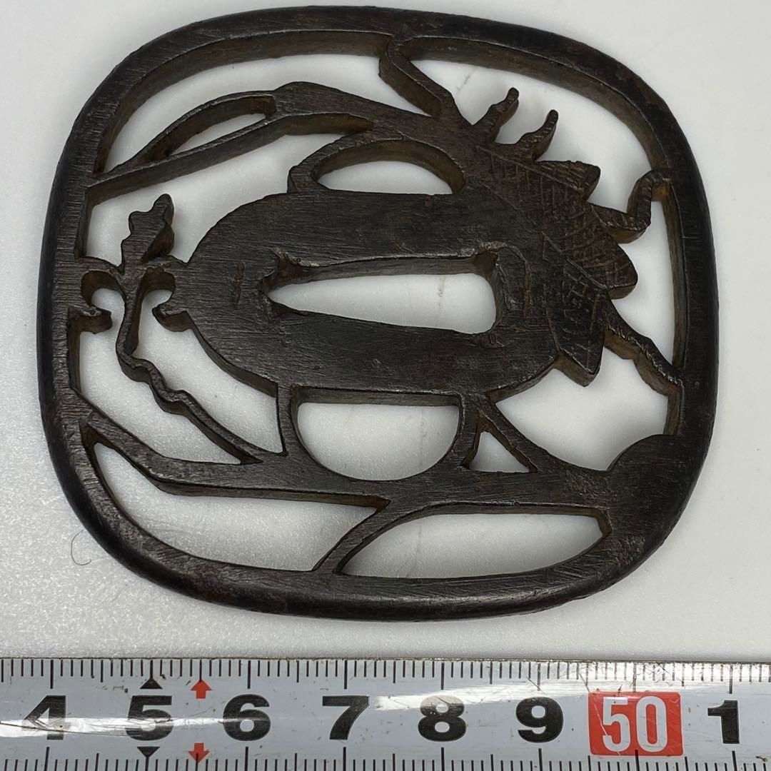 時代　刀鍔2点　90/128g 東さ7-1012③ 時代 刀鍔2点 90/128g 東さ7-1012③ 鐔(鍔)－ t-398 無銘 赤坂 桜川図