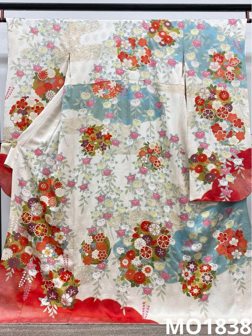 振袖 豪華 青柳謹製 金駒 金彩 紋意匠 身丈169cm 撥水加工済