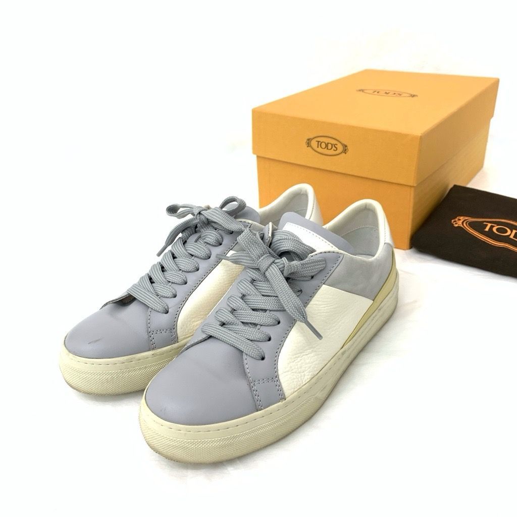 TOD'S トッズ レザースニーカー グレー 37◇ - メルカリ