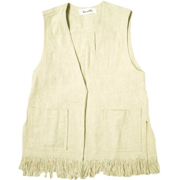 【美品】Sara mallika ジレ sara mallika サラマリカ 23SS FRINGE GILET フリンジベスト
