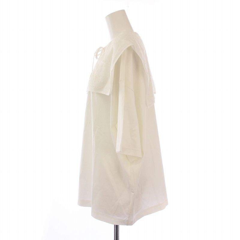 ヨリ yori カットソー 半袖 スキッパー ビックカラー ストレッチ