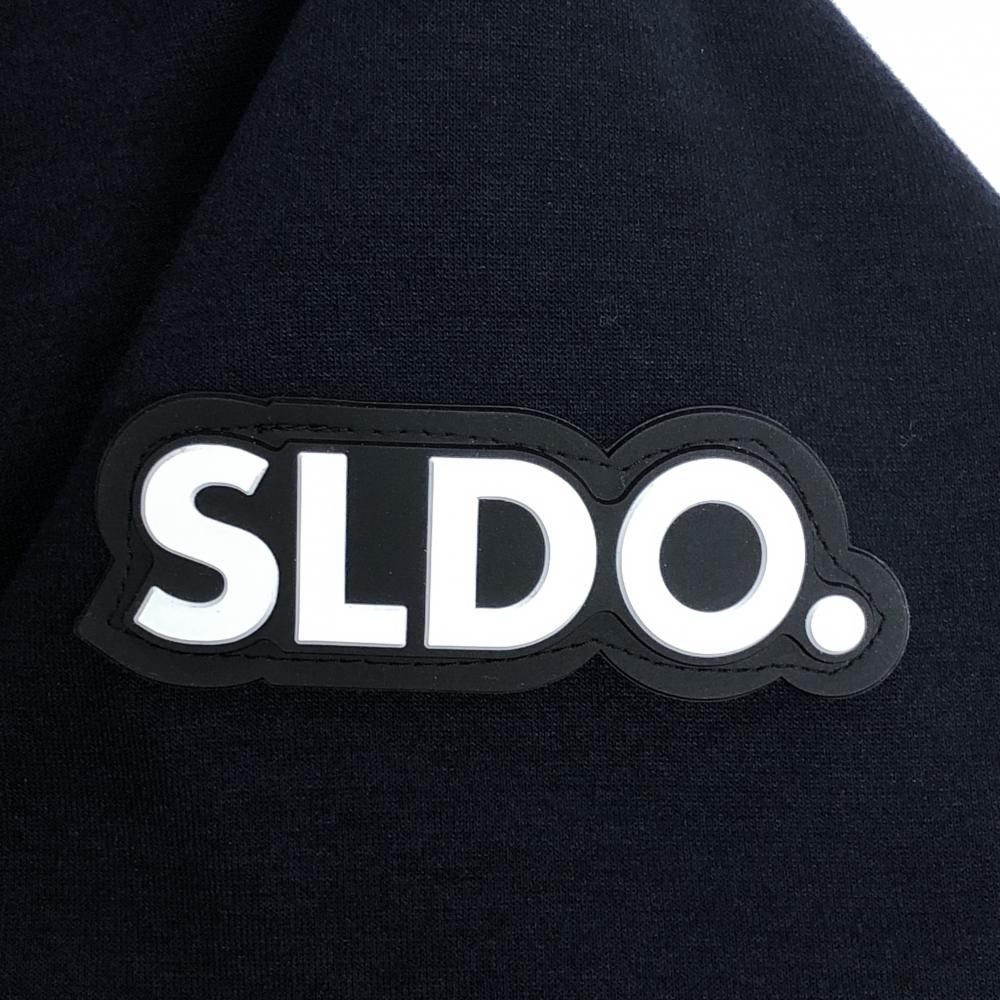 最上質。 超 エスルド パーカー ネイビー ダンボールニット シリコンロゴ メンズ L ゴルフウェア 2025年モデル SLDO.