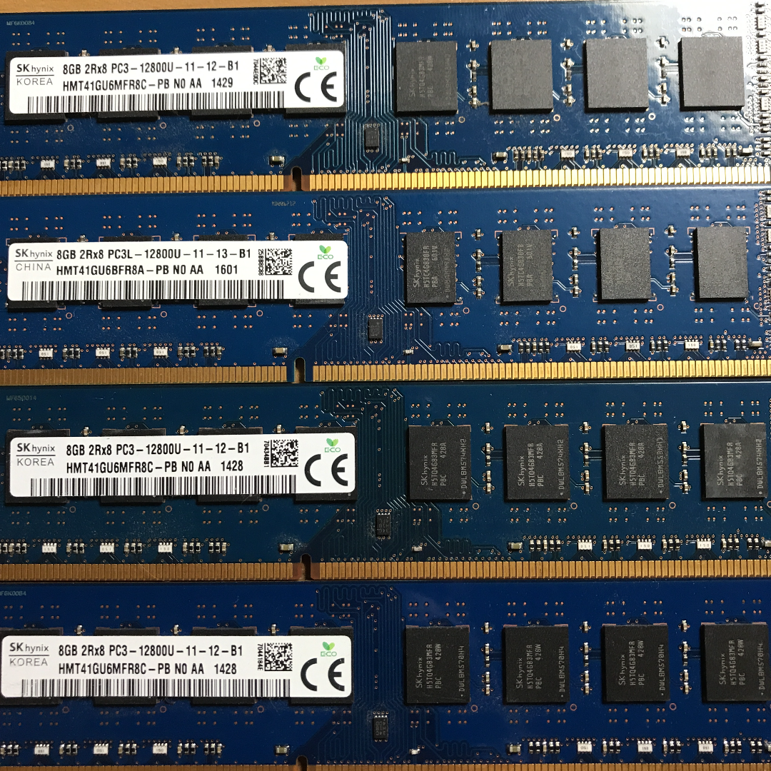 SK hynix DDR3 1600Mhzデスクトップ用メモリ8Gx4