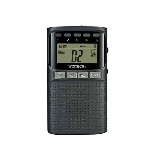 WINTECH 防災機能付きワンセグ AM FMポータブルデジタルラジオ EMR-701TV