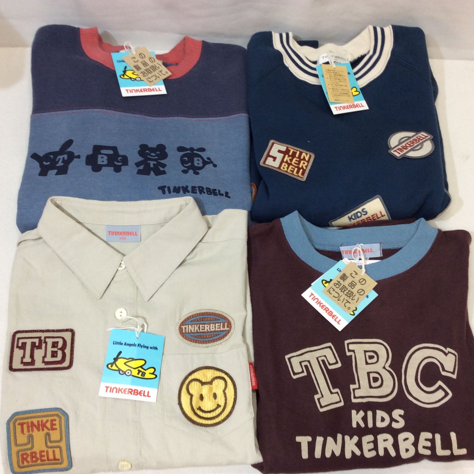 新品 未使用TINKERBELL ティンカーベル 長袖シャツ＆ロンTu0026トレーナー 4枚セット 130 キッズ 男の子 ロンT