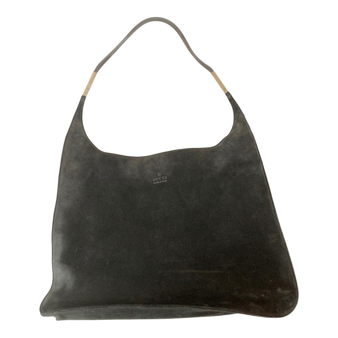 GUCCI グッチ スエードワンショルダー 黒 Black kon - メルカリ