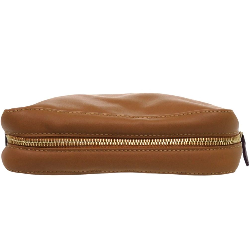 美品 ロンシャン レザー キャメル 茶 ショルダーバッグ 0602 Longchamp  