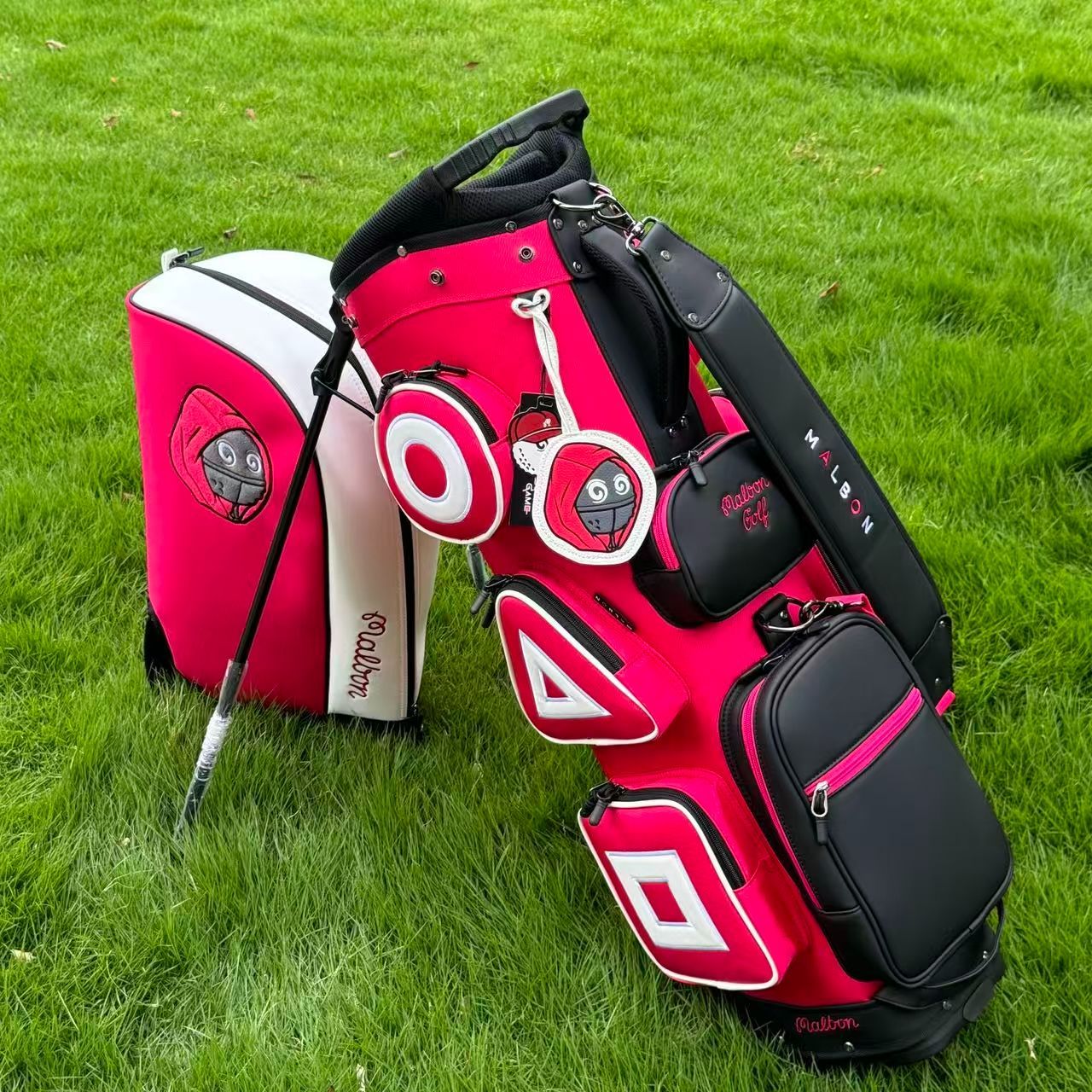MALBON GOLF イカゲームコラボ キャディバッグ ゴルフバッグ