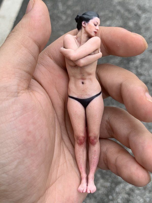 完成品 1|18スケール 超リアル美少女レジンキャストフィギュア 卓上ディスプレイ ミニチュアディオラマ