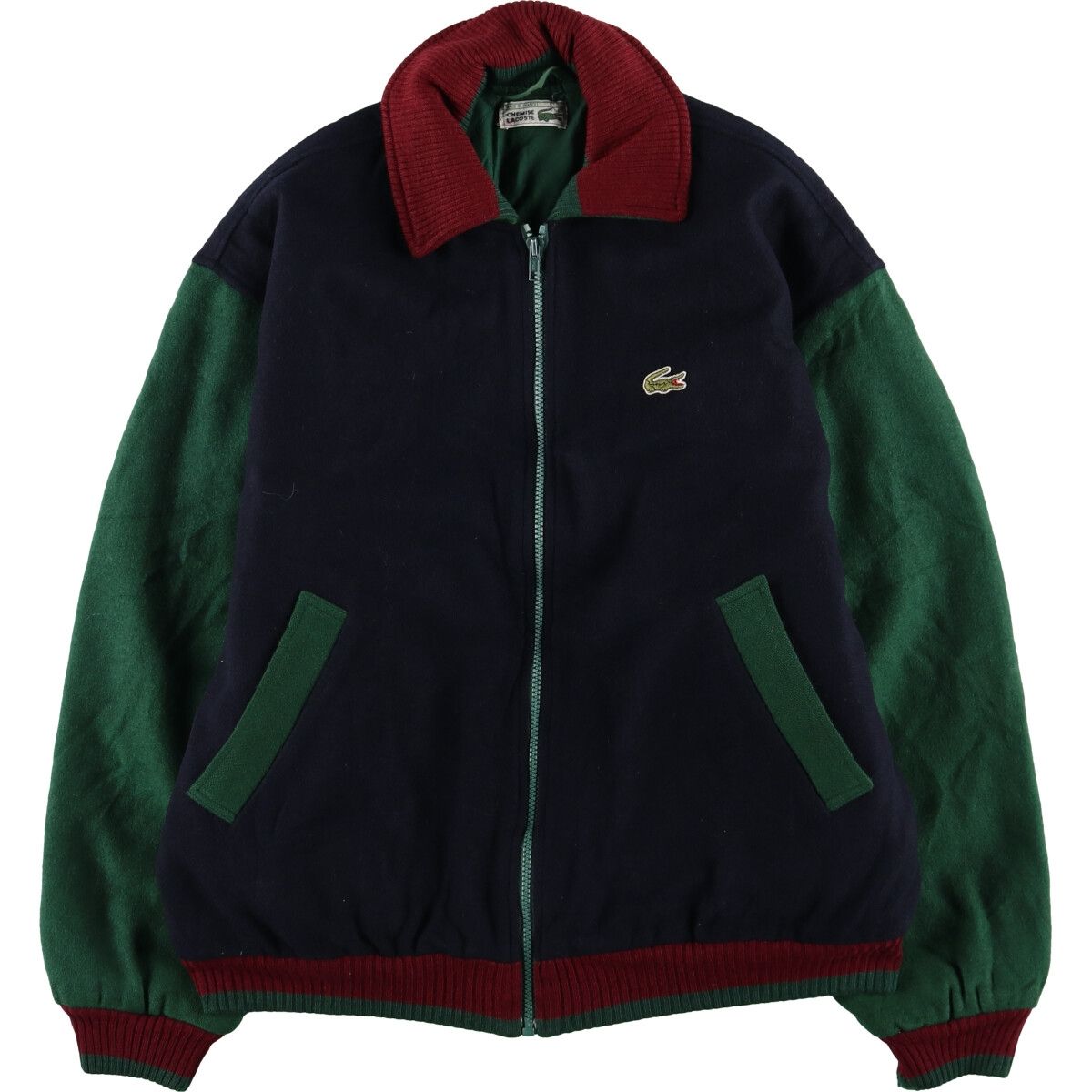 古着 80年代 ラコステ LACOSTE CHEMISE フレンチラコステ ウールブルゾン フランス製 メンズL相当 ヴィンテージ/eaa507174