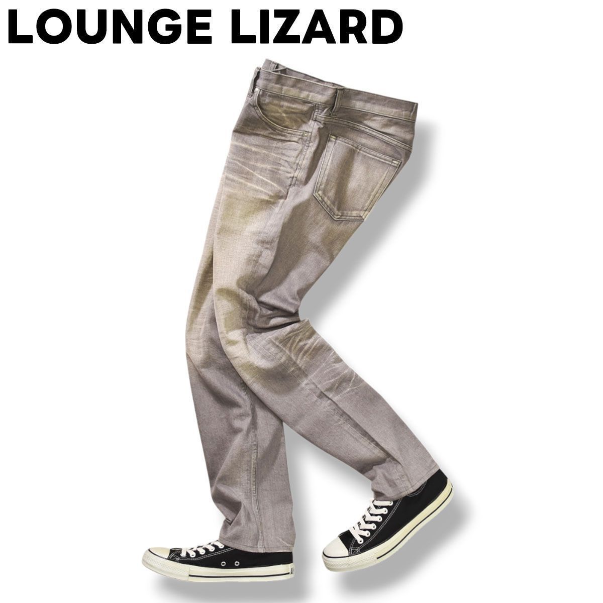 ◇ LOUNGE LIZARD ラウンジリザード ウォッシュ加工 クラッシュ デニム 