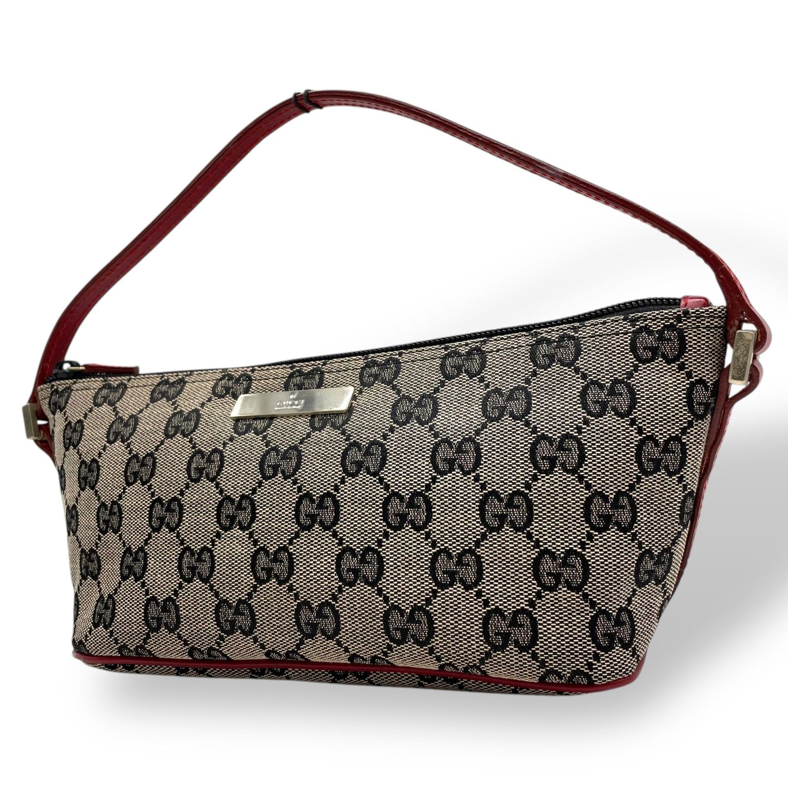 美品】GUCCI グッチ GGキャンバス ポーチ ミニハンドバッグ