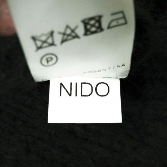 Nido ニド MOHAIR SWEATER モヘヤニット Free ブラック セーター プル