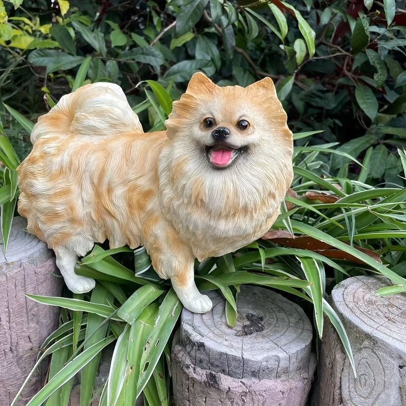 ガーデン オーナメント ポメラニアン 置物 オブジェ おしゃれ