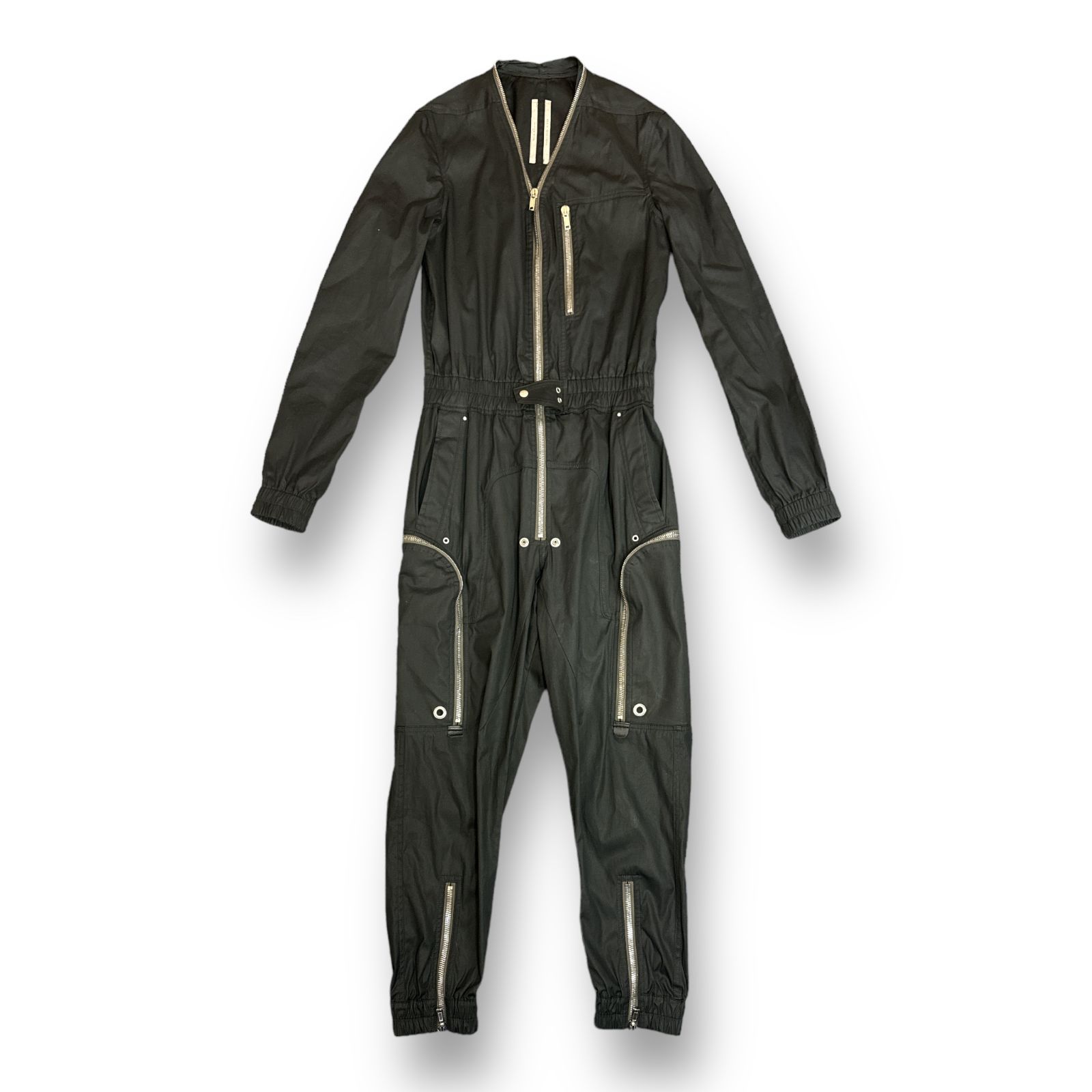 美品 Rick Owens 22SS Larry Bauhaus Flightsuit ラリーバウハウス ファイトスーツ ジャンプスーツ ツナギ  ジップ リックオウエンス RU01B1553-TE 46 66031A - メルカリ