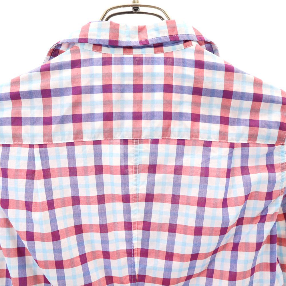 フランクアンドアイリーン チェック柄 長袖 スキッパータイプ シャツ