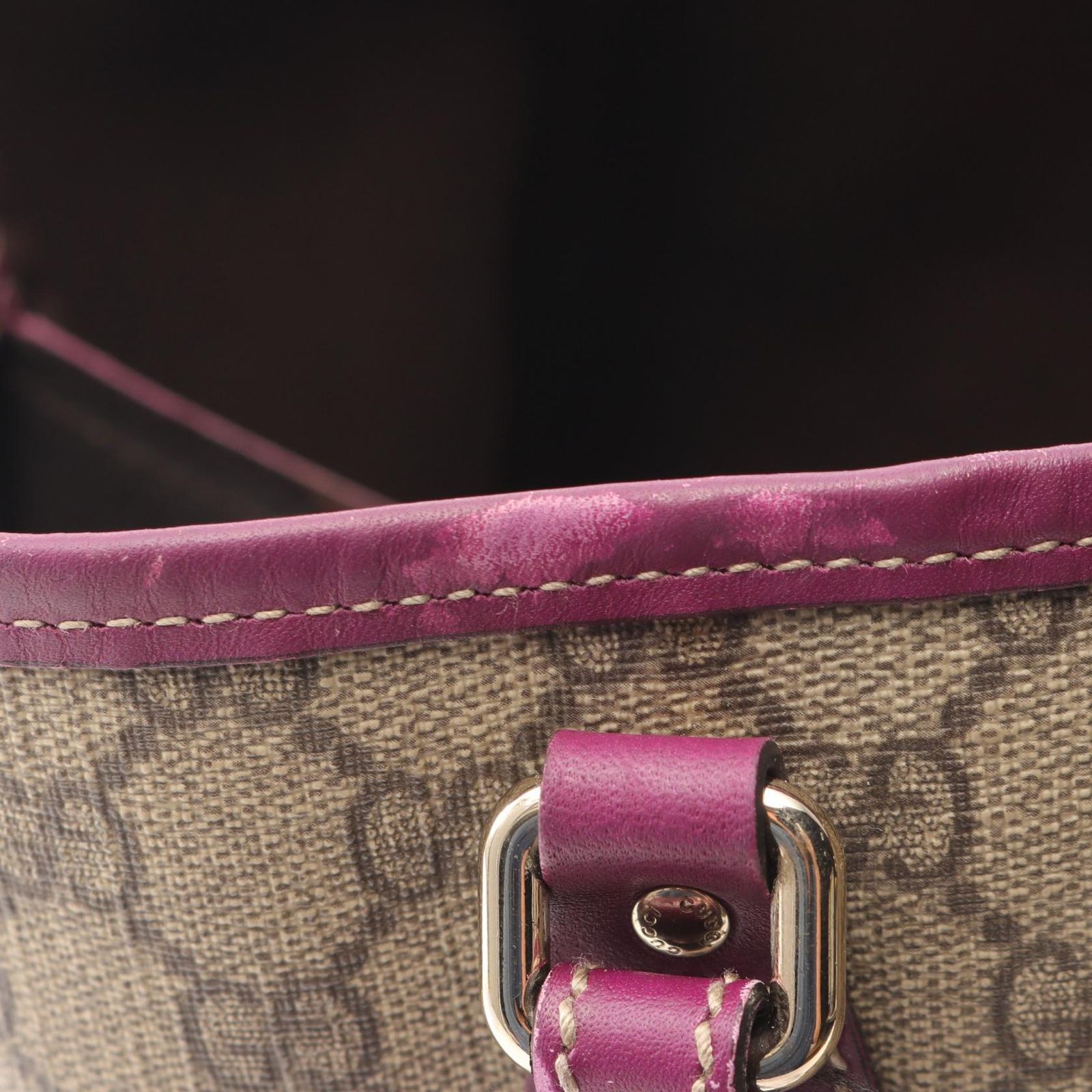 グッチ GUCCI トートバッグ GGスプリーム ストライプ 203693 PVC 