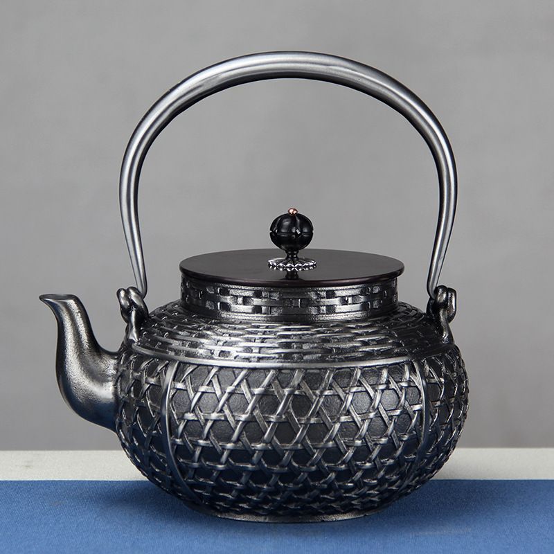 1200ml 純手作業 鉄瓶 鋳鉄ケトル 直火可 南部鉄器 やかん 鉄分補給 鉄器 鋳物 茶道道具 RUIPUR